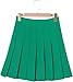 Hoerev Fashion Green Pleated School A Line Tennis Cosplay Skater Mini Skirts with Shorts for Women Dress,US,6,Green