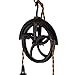 Rustic State Makara Cast Iron Vintage Industrial Wheel Farmhouse Pulley 7 Inch Diameter for Custom Make Wall Mount Pendant Lamp Black