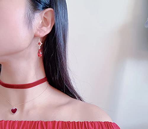 Momocat Heart Necklace Adjustable Red Choker Classic Collar Necklaces For Women And Girls Velvet Chocker Necklace #TOP5