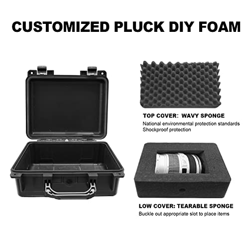 Big Red Ajfw611Rr Torin Portable Plastic Tool Box With Foam, Waterproof & Shockproof Protector Hard Case For Tools, 9.2" X 8" X 4.8", Black #TOP3