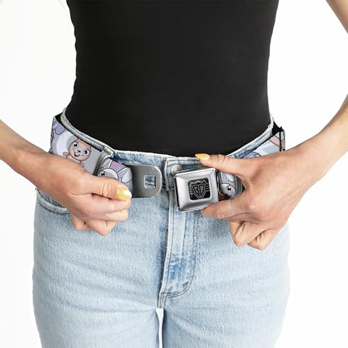 Cinturón con hebilla de conejitos lindos multicolor para proteger a los que amas 5