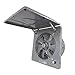 13 INCH aria ventilatore di scarico, 220V aspiratore da cucina potente, Estrattore Ventilatore, Aspiratore Aria da Parete, Tutto in metallo, Interruttore di velocità continuo,Lightgray