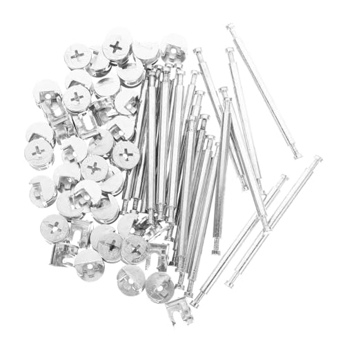 ERINGOGO Kit De Conexión para Muebles Metálicos 84mm Doble Cabeza Acero Zinc Sistema Leva Fijación Fiable para Bricolaje y Reparación En Cocina Baño Hogar, 20 Juegos 40 Piezas