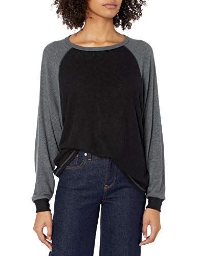 Billabong Women's Long Sleeve Knit Shirt, Black, M