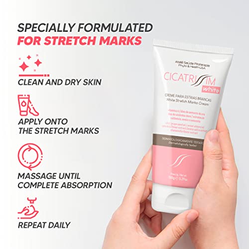 Cicatrissim - Creme Para Estrias Brancas e Antigas - Creme Específico Para Tratamento das Estrias Br