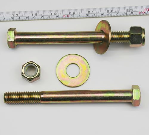 Image of 5 /8 inch x 6-1 /2 inch Hex Head Bolt by Color Galvanization with Nylon Lock nut and Large Size Washer Assortment Kit,Alloy Steel,Grade 5.(4pcs Pack). by Metalsuberg