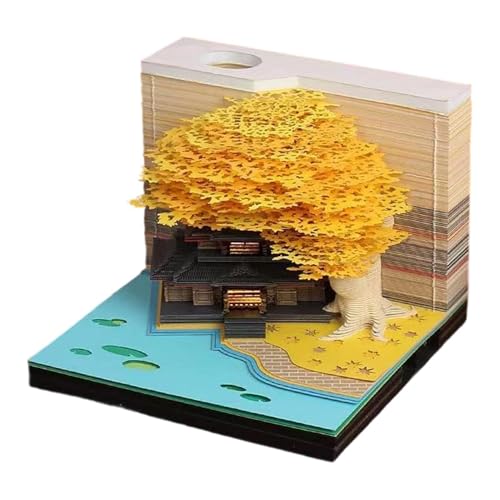 3D Memo Pad 2026 - Tear Away 3D Paper Carving Art Calendar | Creative 2026 Note Memo Pad Desktop Planner for Housewarming Holida