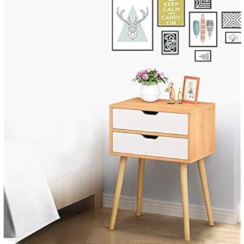 Amazon Com Lebeauty Nightstand With 2 Drawers Bedside Table Assemble Storage Cabinet Locker Unique Modern Design Bedroom Side Table Office Bedside End Table Easy To Assemble Small And Cute White 15 8x22 8x11 Kitchen