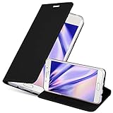 Cadorabo Hülle für Samsung Galaxy A3 2016 in Classy SCHWARZ - Handyhülle mit Magnetverschluss, Standfunktion und Kartenfach - Case Cover Schutzhülle Etui Tasche Book Klapp Style