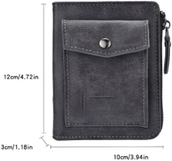 VIDI PU Leather Vertical Wallet Simple Coin Purse Men's Short
