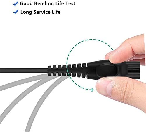 15V Charger Cable for Philips Shaver, USB Replacement Power Cord for HQ8505 Philips Razor Chargers, Norelco 9700, 9300, 8900, 6100, 5700, 5550, 3000, 3500, 4200, 4500 Electric Shavers Accessories