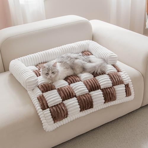 Dog & Cat Couch Cover, Quilted Plush Sofa Protector, 27.56