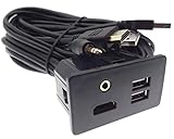 Einbaubuchse AUX / HDMI / Dual USB / mit Verlängerungskabel