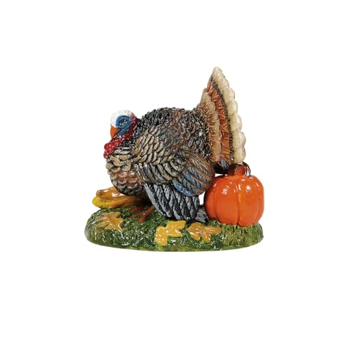 Department 56 Village Collection Accessories Thanksgiving Harvest Tom Turkey Figurine 2.1 Inch Multicolor