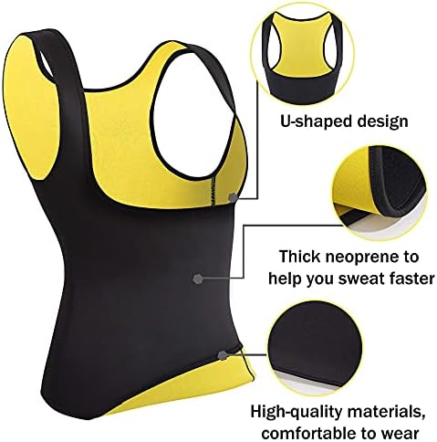 Bafully Women Neoprene Vest Waist Trainer Weight Loss Slimming Body Shaper Hot Sweats Suit workout Tank Top