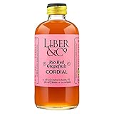 Liber & Co. Rio Red Grapefruit Cordial (9.5 oz) Made with Texas Grapefruit