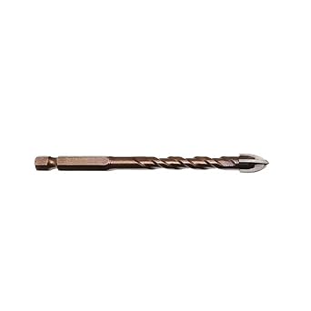 Cross Hex Tile Bits Glass Ceramic Concrete Hole Opener Alloy Triangle Drill Size 3/4/5/6/8/10/12 mm Color Brown, Size 10mm