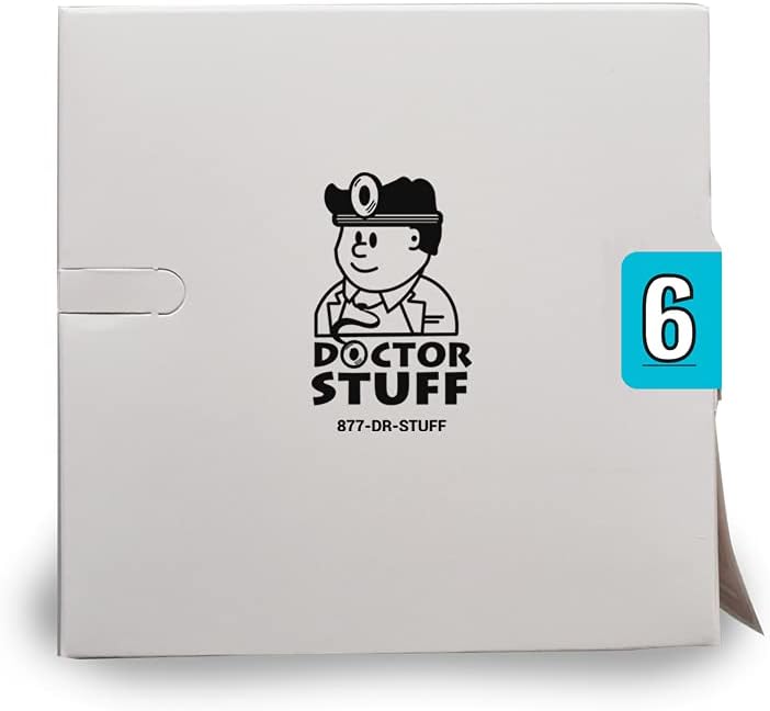 Doctor Stuff - File Folder Labels, Number 6, Amerifile L1000 Series Chart Stickers - ARNM Series Chart Stickers, Light Blue, 1" x 1-1/2", #6, 500/Roll
