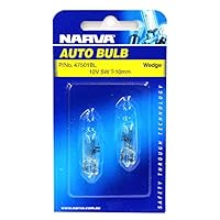 Narva 12V 5W Wedge Globes Bulb (2 Pieces)