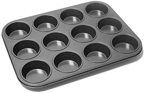Prochef 12 Cup Muffin Tray, Black