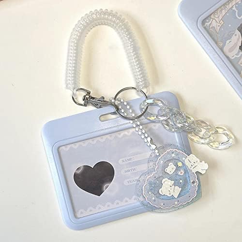 Photocard Holder Idol Card Holder Transparent Photo Sleeves Portable ID Bus Card Protector Pendant Keychain,S6 photocard Holder