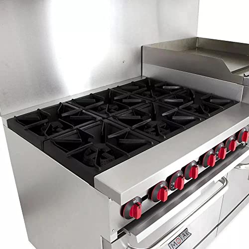 Motak Hot (By Katom) MR10-RGB24-N-C-S Motak 60 Inch 6 Burner Gas Range W/Griddle & (2) Standard Ovens thumb #4