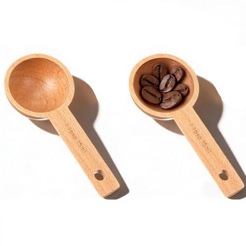 Image of 2Pcs Stainless Steel Measuring Spoons, Long Handle Scoop Spoon Set for Coffee Protein Powder Baking, 15ml Tablespoon Kitchen Utensils Dishwasher Safe