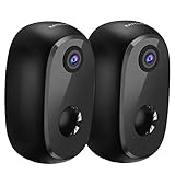 Security Camera Outdoor Wireless, Surveillance Rechargeable Battery-Powered WiFi 1080P Camera , PIR Motion Detection, 2Way Audio, Night Vision (Double)