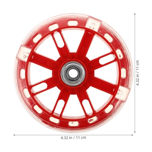 Ruedas de entrenamiento para bicicleta, ruedas estabilizadoras de soporte traseras para bicicletas de 12 a 20 pulgadas con soportes rojos intermitentes, adecuadas para aprender a montar miniatura 7