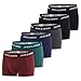 Produktbild JACK & JONES Herren Boxershorts 6er Pack Basic Trunks Boxer Stretch Unterhosen Unterwäsche Retroshorts Set Baumwolle Schwarz Rot Grün Blau Grau L, Größe:L, Farbe:Pack 2