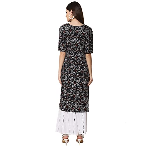 Image of Pinkmint Women's Crepe Digital Print Straight Kurta [Pack of 4] (CCV-334-338-339-335)