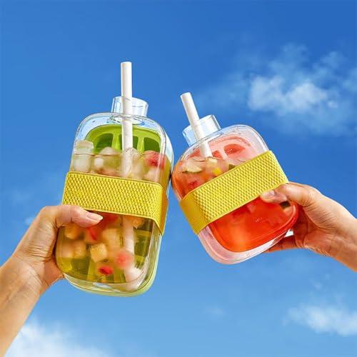 Hielera Botella 2 en 1 con Tapa y Pajilla 800ml Rosa miniatura 7