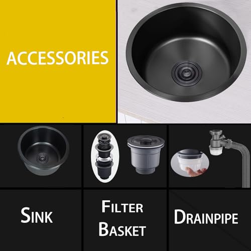 Fregadero de cocina redondo y pequeño en acero 304 ideal para pisos urbanos modernos 2