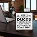 Funny Office Desk Sign Decor Work From Home Square Wood Sign Desk Decoration My Ducks in a Row Wood Block Box for Shelf Home Office 5 x 5 Inches
