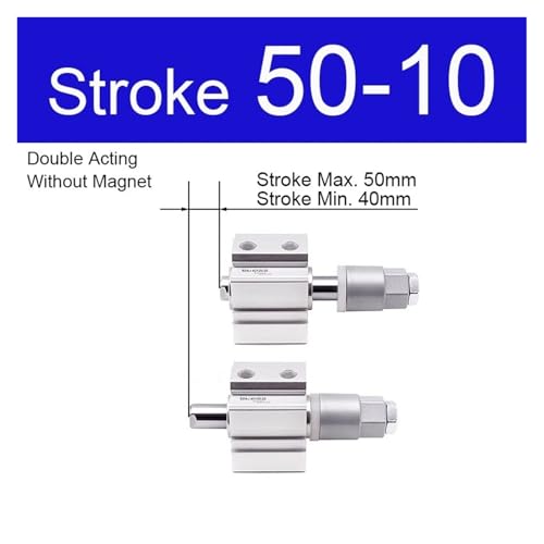 Cylindre pneumatique à piston réglable SDAJ25 double effet pour automatisme compact - 5