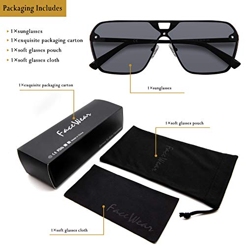 Rimless Mirrored Sunglasses Oversized Women Men Fashion Sun Glasses Flat Top Square Style 5