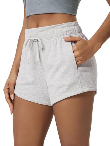 ODODOS Women's Sweat Shorts with Pockets Cotton French...