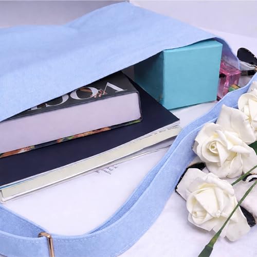 Image of Lify Women's Retro Large Size Canvas Shoulder Bag Hobo Crossbody Handbag Casual Tote - 1 Piece