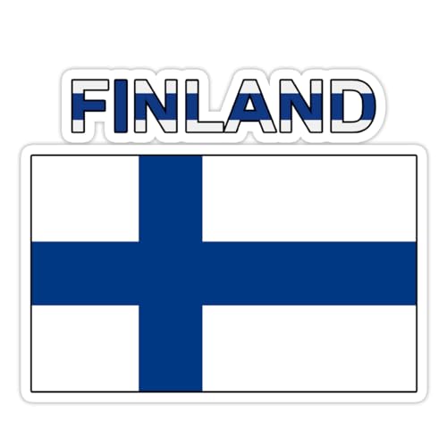 Finland Flag Sticker Finnish Flag Vinyl Decal Waterproof 5 Inch Car Bumper Window Laptop Scandinavian Nordic Flag Sticker