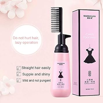 Hair Straightening Cream,3 Second Straight Hair-Cream Hair Straightening Protein Treatment 1 Step Protein Smoothing Professional 150ml Results Straight Hair Treatment Creams Tool for Curly Hair