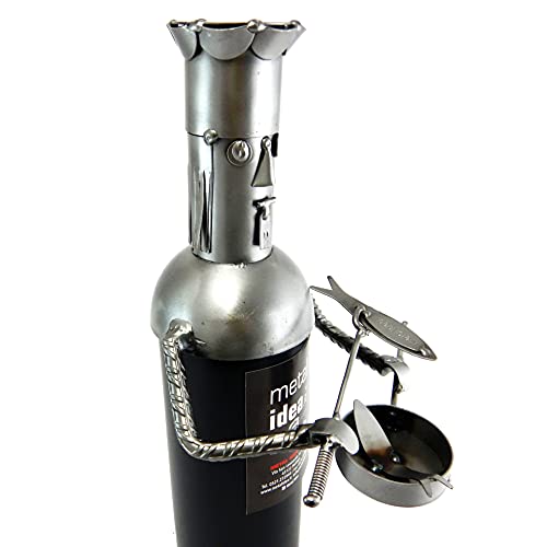 CUOCO - CHEF COVER DECORATIVA PER BOTTIGLIA IN METALLO CON VITI BULLONI CHIODI DI METAL IDEA - IDEA REGALO ORIGINALE - 100% ARTIGIANALE - MADE IN ITALY - PERSONALIZZABILE