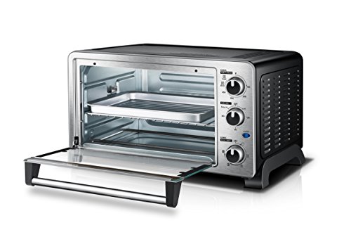 Toshiba Mc25Cey-Ss Mechanical Oven With Convection/Toast/Bake/Broil Function, 25 L Capacity/6 Slices Bread/12-Inch Pizza, Stainless Steel #TOP2