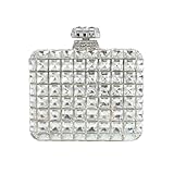 MNBVUIW Bolsa feminina de luxo para festa de casamento, galas, eventos formais, Prata, Luxo elegante