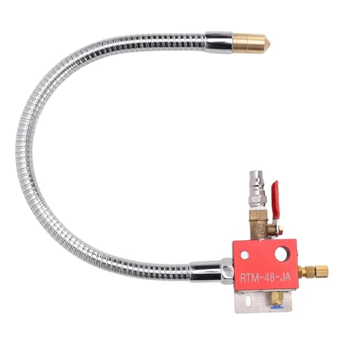 Mist Coolant Lubrication Spray System, Aluminum Alloy CNC Lathe Coolant Spray System, 48cm Metal Hose with 2m Soft Tubing for CNC Lathe Cutting Engraving Machine