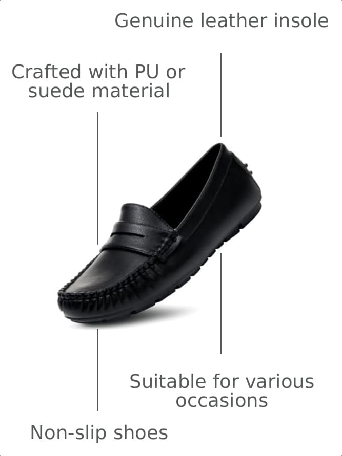 Image of Bernal Women's Non-Slip Penny Loafers - All-Day Comfort Flat Driving Shoes for Work Office & Casual Walking