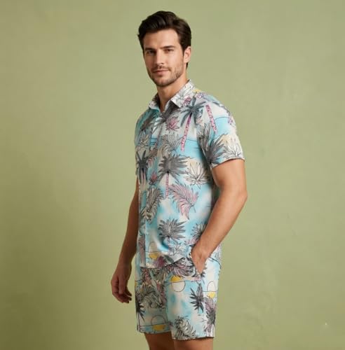 Image of GRECIILOOKS Men Co Ord Set for Men | Men Cord Set | Night Suit for Men | T-Shirt and Shorts Set for Men | Night Dress for Men | Pyjama Set for Men