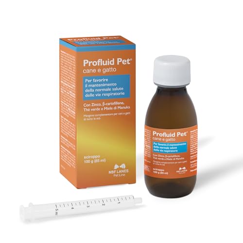 NBF Lanes | Profluid Pet Cane e Gatto, Sciroppo Appetibile 100 g. per Favorire Il Mantenimento della Normale Salute delle Vie Respiratorie
