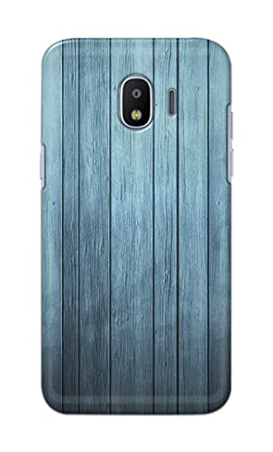 Image of Printed Hard Back Cover Case for Samsung Galaxy J2 2018 | Samsung J2 Pro 2018 | Grand Prime Pro 2018 Back Cover (Wooden Blue) -1302