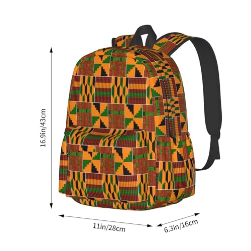 African Print Backpack Double Shoulder Bag 15 Inch Laptop Bagpacks for Hiking Work Camping Travel4