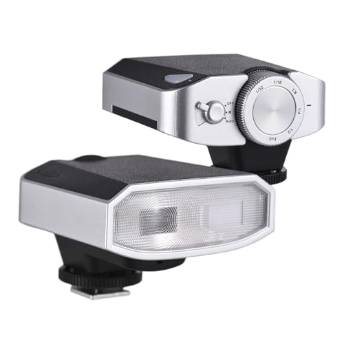 Camnoon Universal Mini Camera Flash On-Camera Flash Light 6000K Speedlite 6-Level Brightness Manual/Auto Flash with Fill Light Replacement for Fujifilm Ricoh Olympus Panasonic Canon Nikon Cameras
